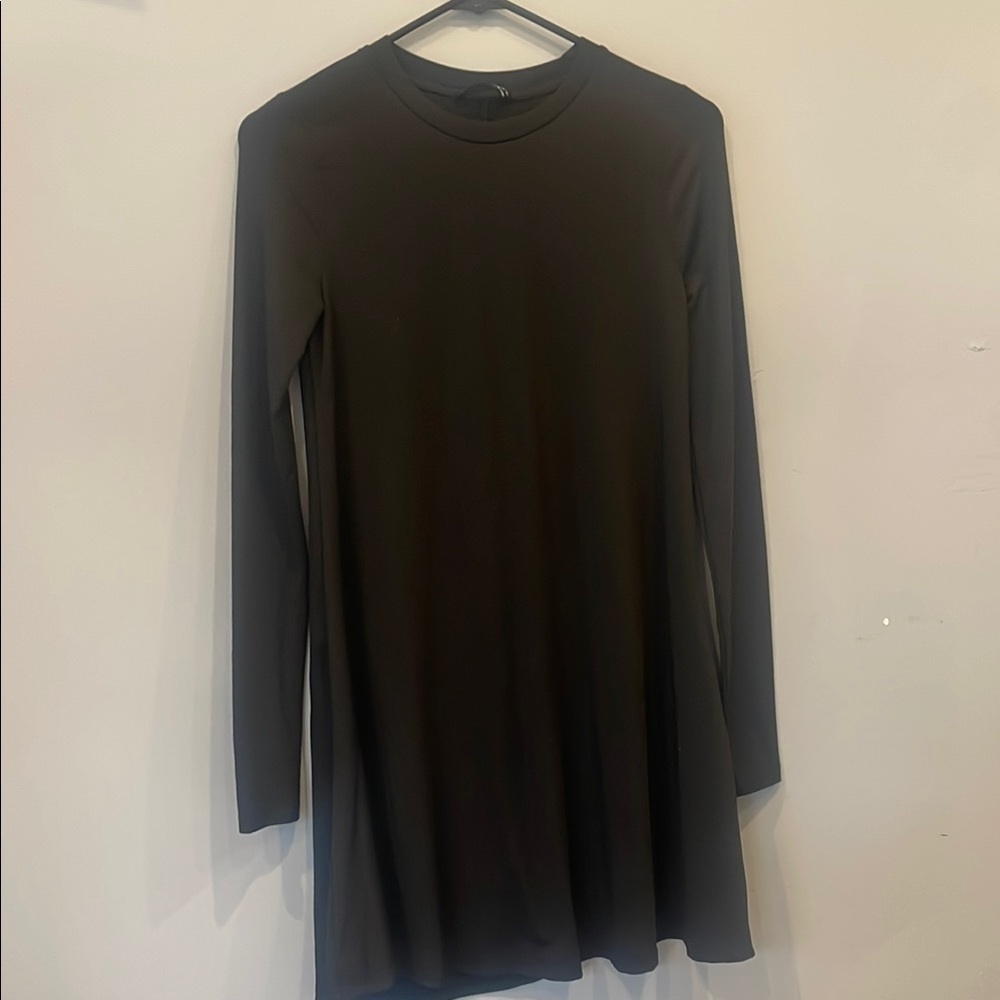 Casual SHEIN  Black Long Sleeve Dress xs sheath style